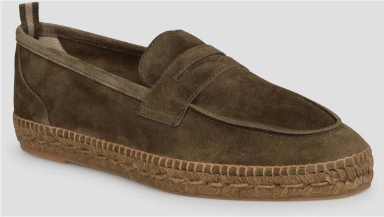 Castañer Suède Loafers met Jute Tussenzool Green Heren