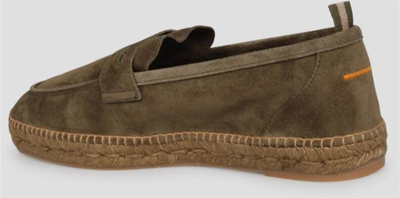 Castañer Suède Loafers met Jute Tussenzool Green Heren