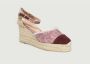 Castañer Tweed Sleehak Espadrilles Rood Suède Red Dames - Thumbnail 2