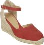 Castañer Espadrille MET 7 CM Sleehak Red Dames - Thumbnail 9