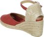 Castañer Espadrille MET 7 CM Sleehak Red Dames - Thumbnail 10