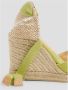 Castañer Wig Espadrilles met V-Cut Detail Green Dames - Thumbnail 3