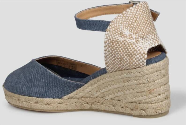 Castañer Wig Espadrilles met V-vormige Detail Blue Dames