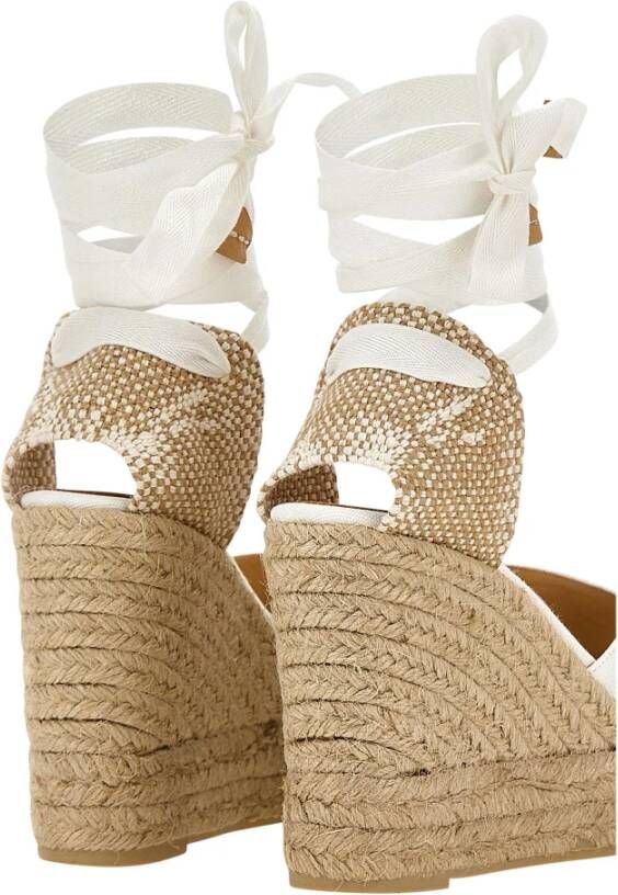 Castañer Witte Hak Espadrilles White Dames