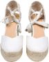 Castañer Witte Gouden Linnen Espadrilles met Enkelband White Dames - Thumbnail 2