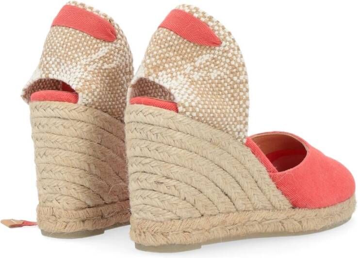 Castañer Zalmstof Espadrilles Carina Stijl Pink Dames