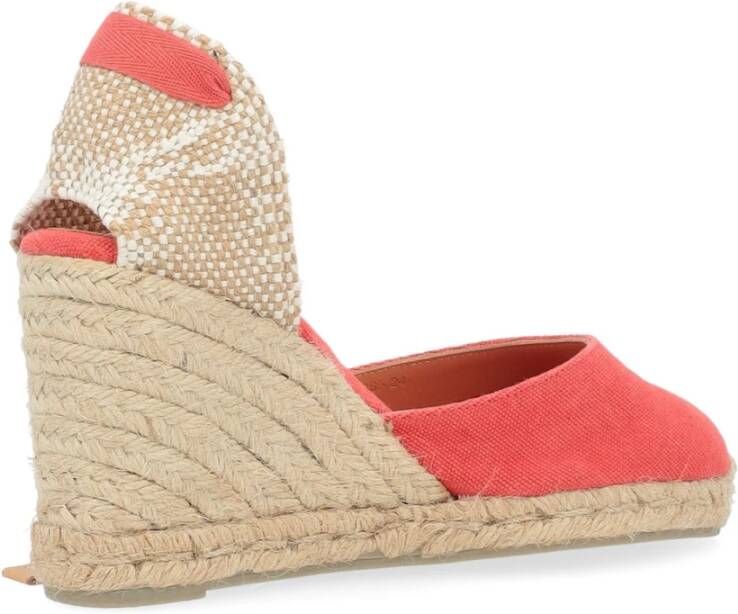 Castañer Zalmstof Espadrilles Carina Stijl Pink Dames