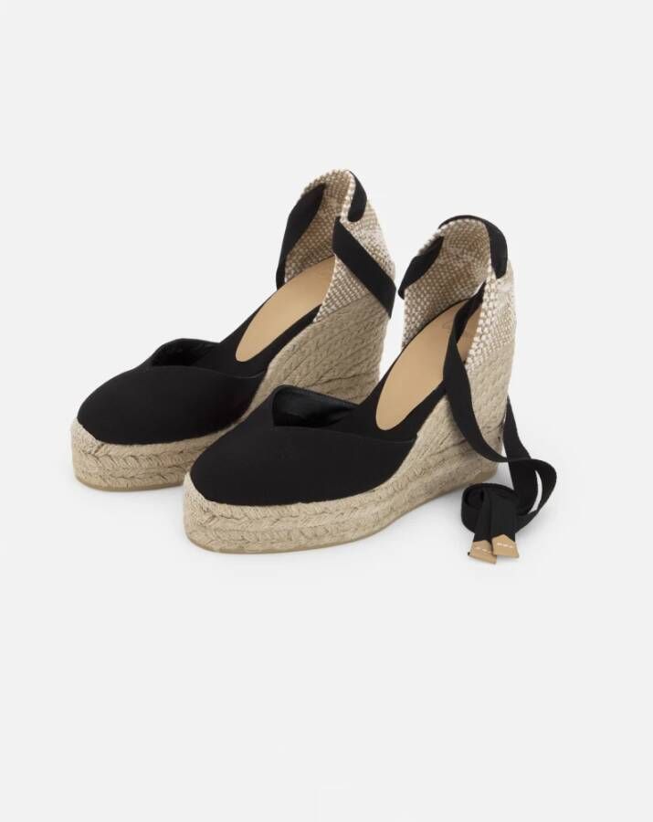 Castañer Zwarte Espadrille Sandalen Black Dames