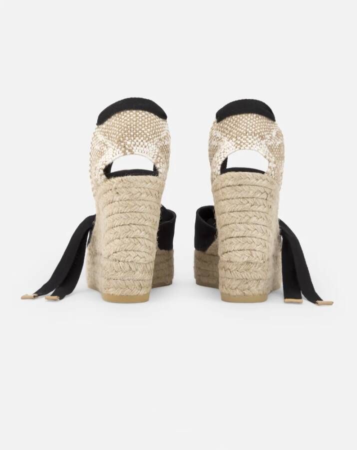 Castañer Zwarte Espadrille Sandalen Black Dames