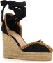 Castañer Zwarte Espadrilles met Lurex-stiksels Black Dames - Thumbnail 3