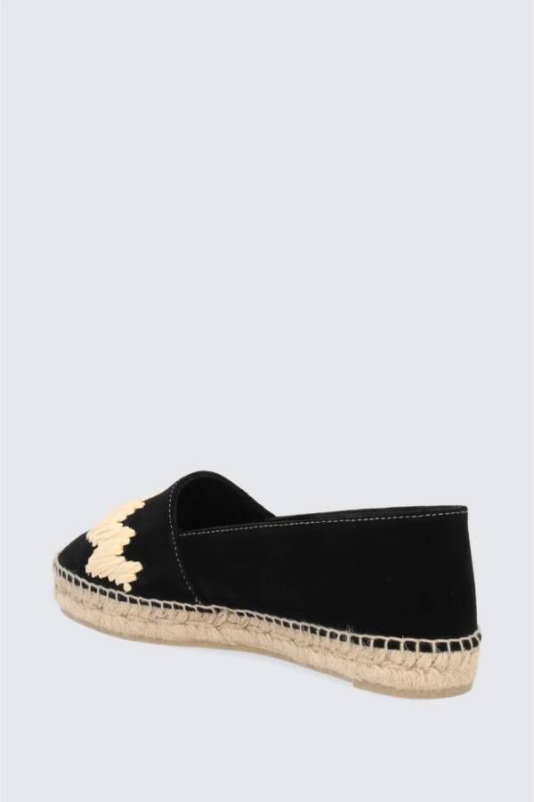 Castañer Zwarte Espadrilles Raffia Suède Schoenen Black Dames