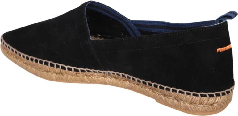 Castañer Zwarte Suède Espadrilles met Touwzool Black Heren