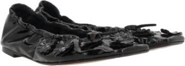 Cecilie Bahnsen Zwarte 3D Bloemen Platte Schoenen Black Dames