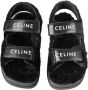 Celine Chunky Leo Shearling Sandalen Black Dames - Thumbnail 4