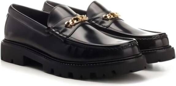 Celine Klassieke Leren Loafer Schoenen Black Heren