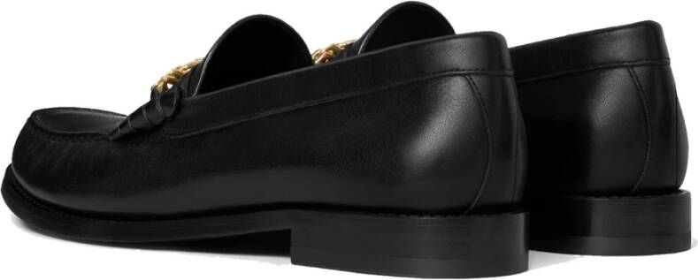 Celine Leren Loafers met Goudkleurige Hardware Black Dames