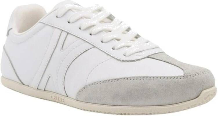 Celine Leren sneakers met suède detail White Heren