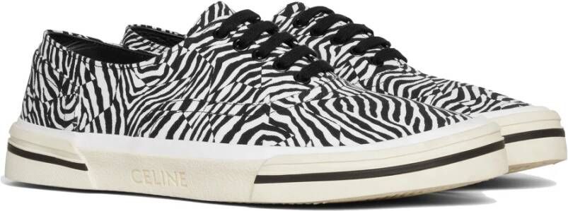 Celine Sneaker met Zebra Print en Rubberen Zool Black Heren