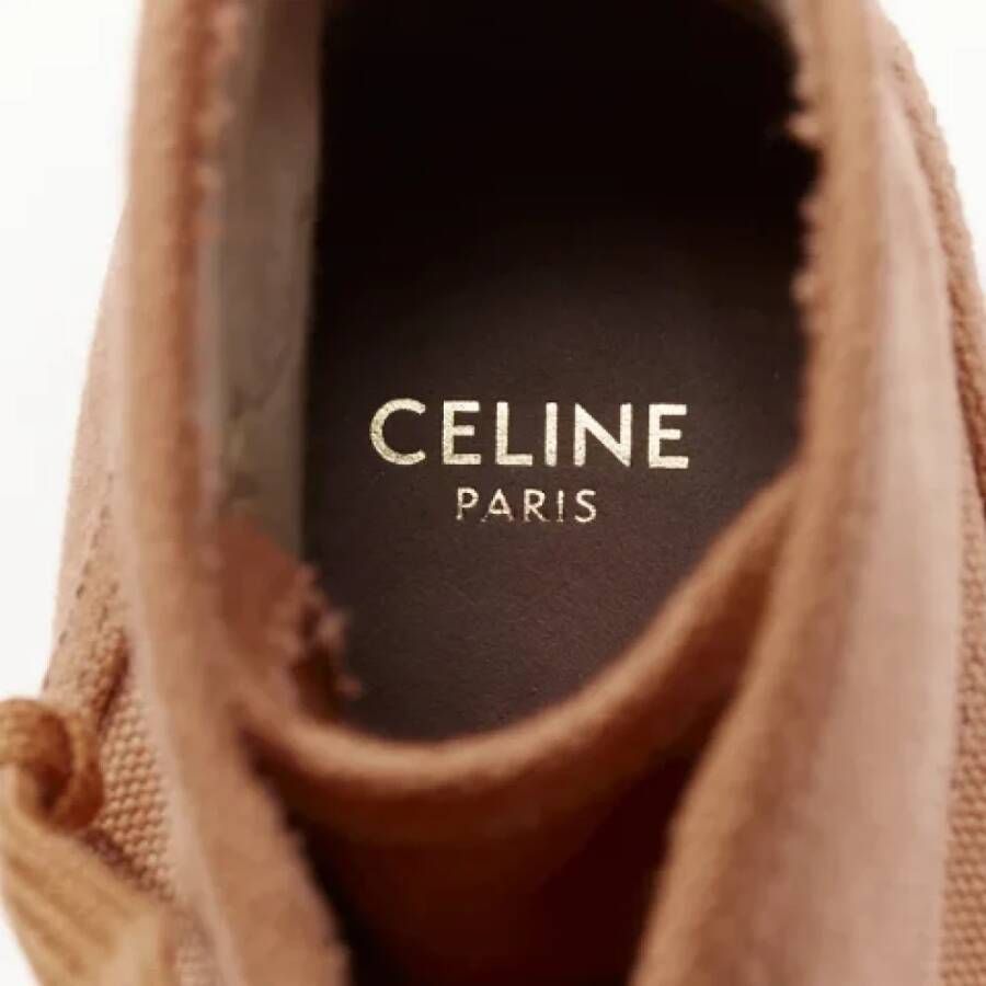 Celine Vintage Pre-owned Canvas boots Brown Dames