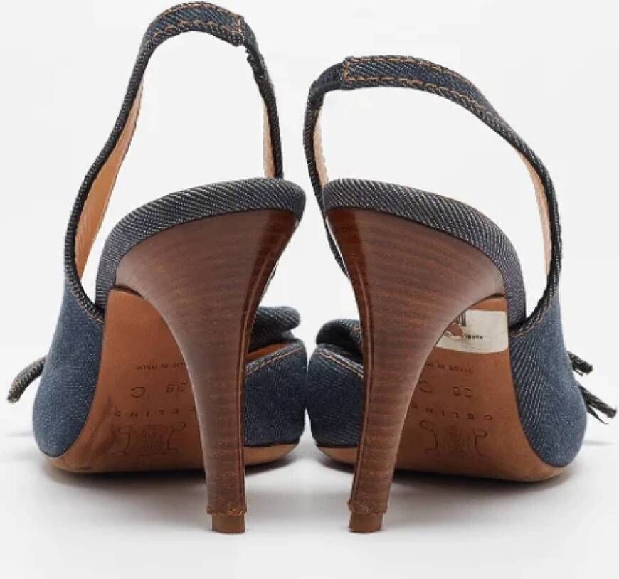 Celine Vintage Pre-owned Denim sandals Blue Dames