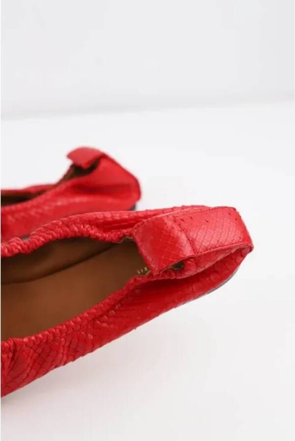 Celine Vintage Pre-owned Fabric flats Red Dames