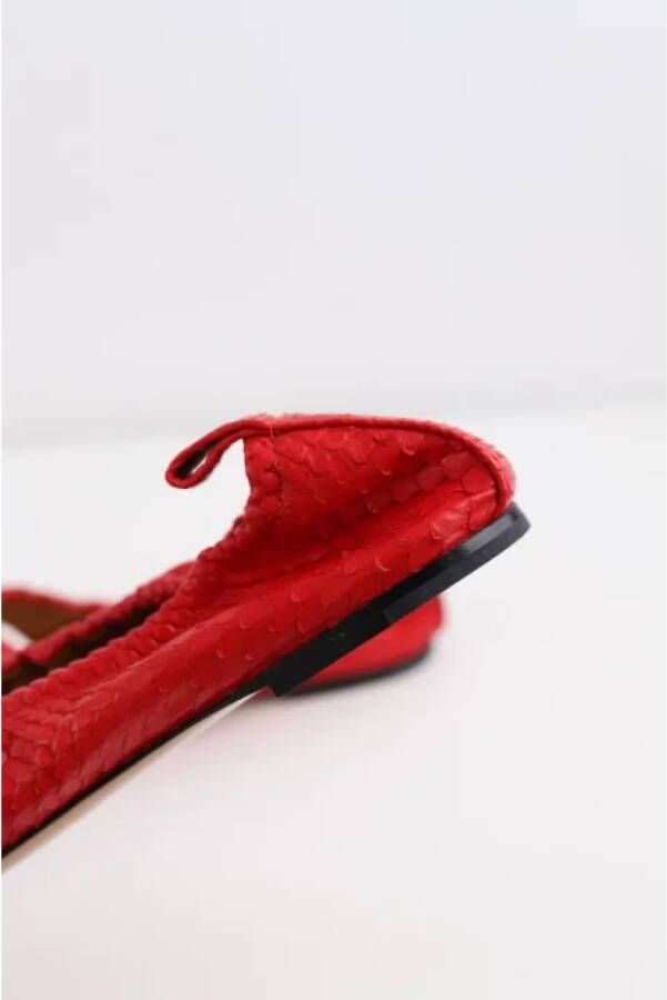 Celine Vintage Pre-owned Fabric flats Red Dames