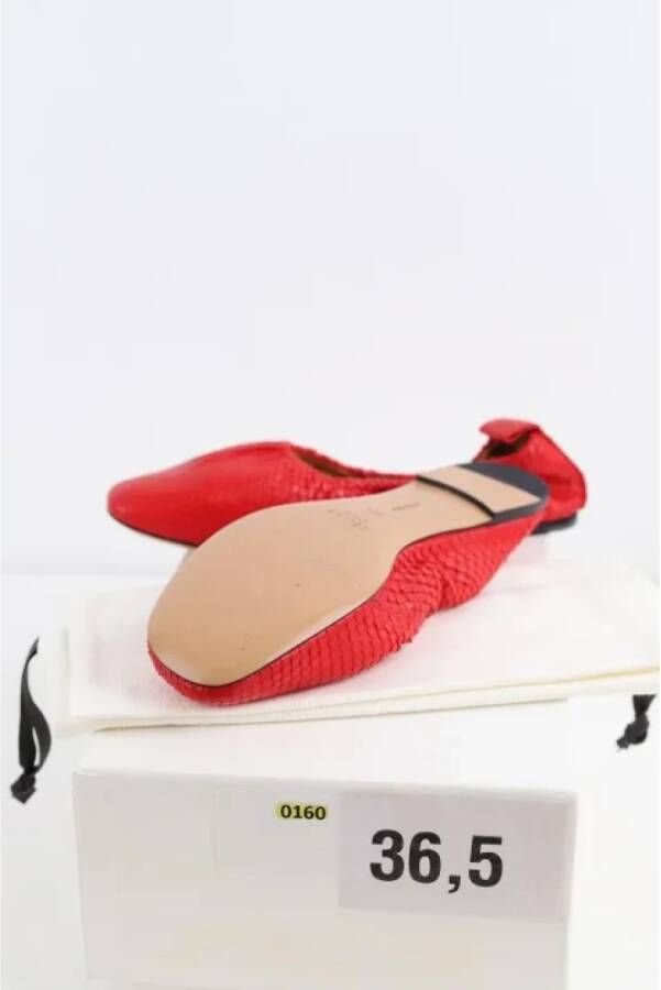 Celine Vintage Pre-owned Fabric flats Red Dames