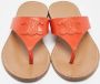 Celine Vintage Pre-owned Leather flats Orange Dames - Thumbnail 3