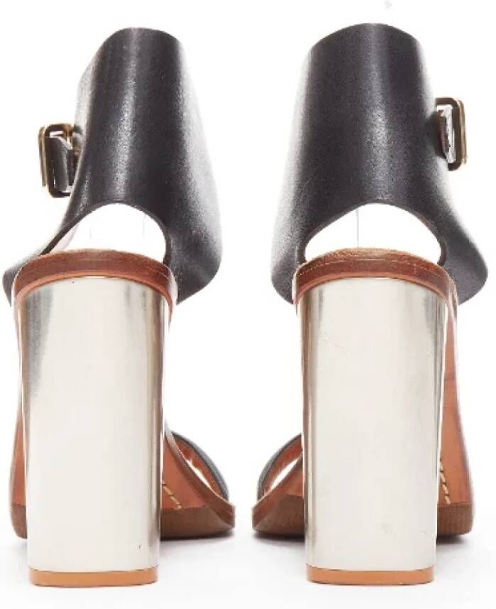 Celine Vintage Pre-owned Leather heels Black Dames