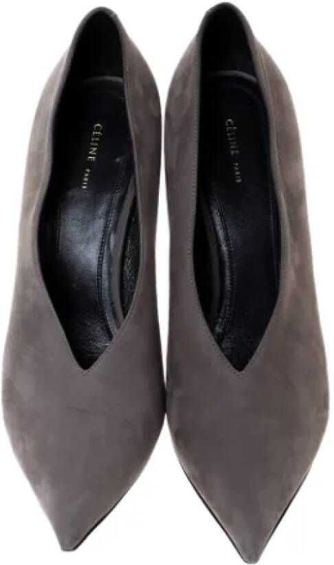 Celine Vintage Pre-owned Leather heels Gray Dames