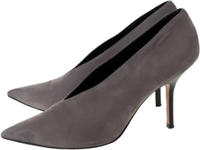 Celine Vintage Pre-owned Leather heels Gray Dames