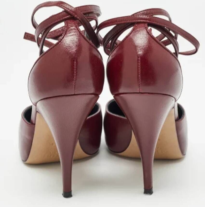 Celine Vintage Pre-owned Leather heels Red Dames