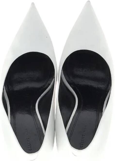 Celine Vintage Pre-owned Leather heels White Dames