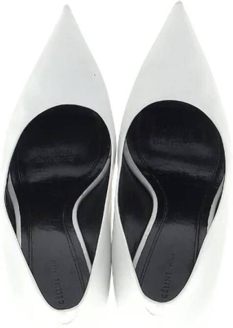 Celine Vintage Pre-owned Leather heels White Dames