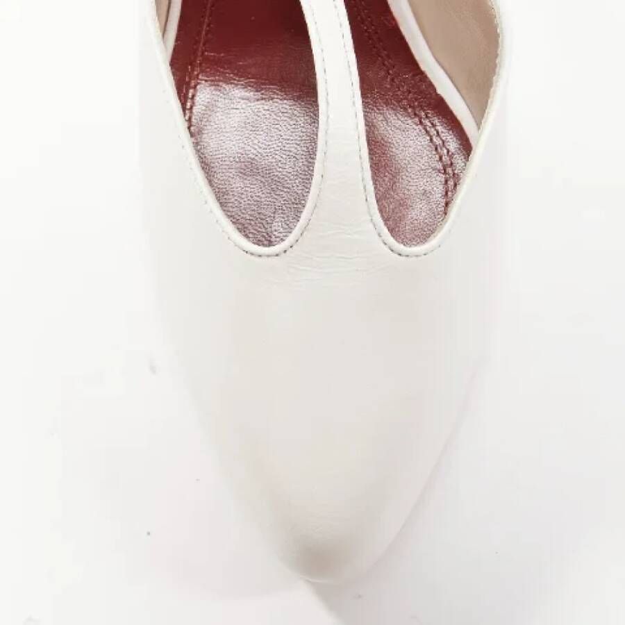 Celine Vintage Pre-owned Leather heels White Dames