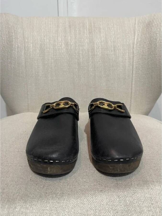 Celine Vintage Pre-owned Leather mules Black Dames