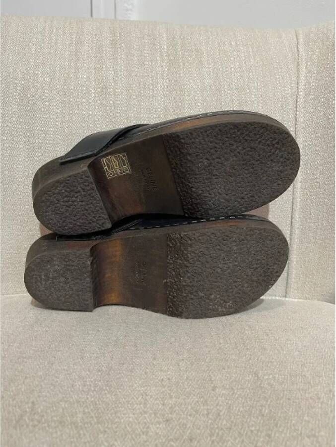 Celine Vintage Pre-owned Leather mules Black Dames