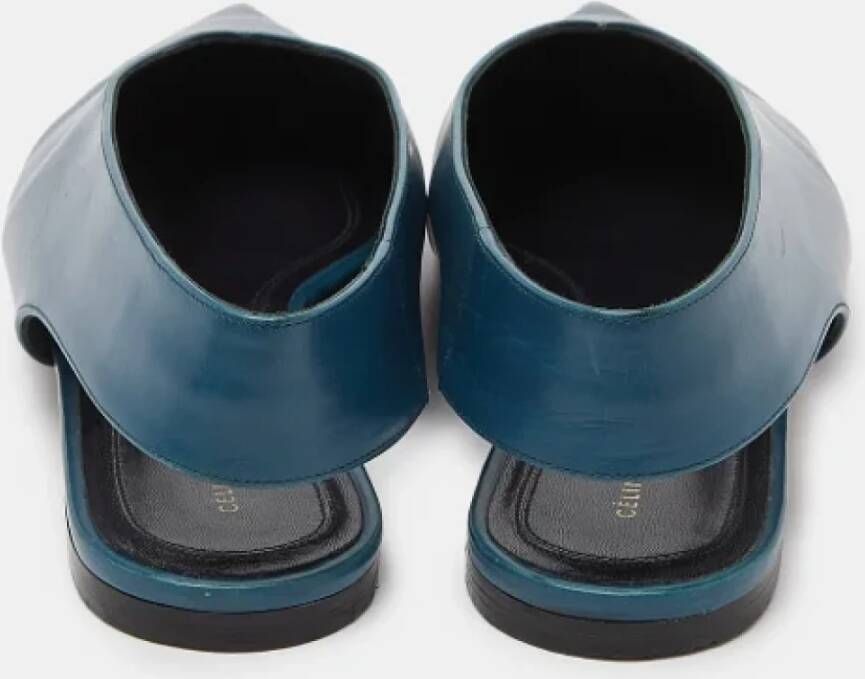 Celine Vintage Pre-owned Leather sandals Blue Dames