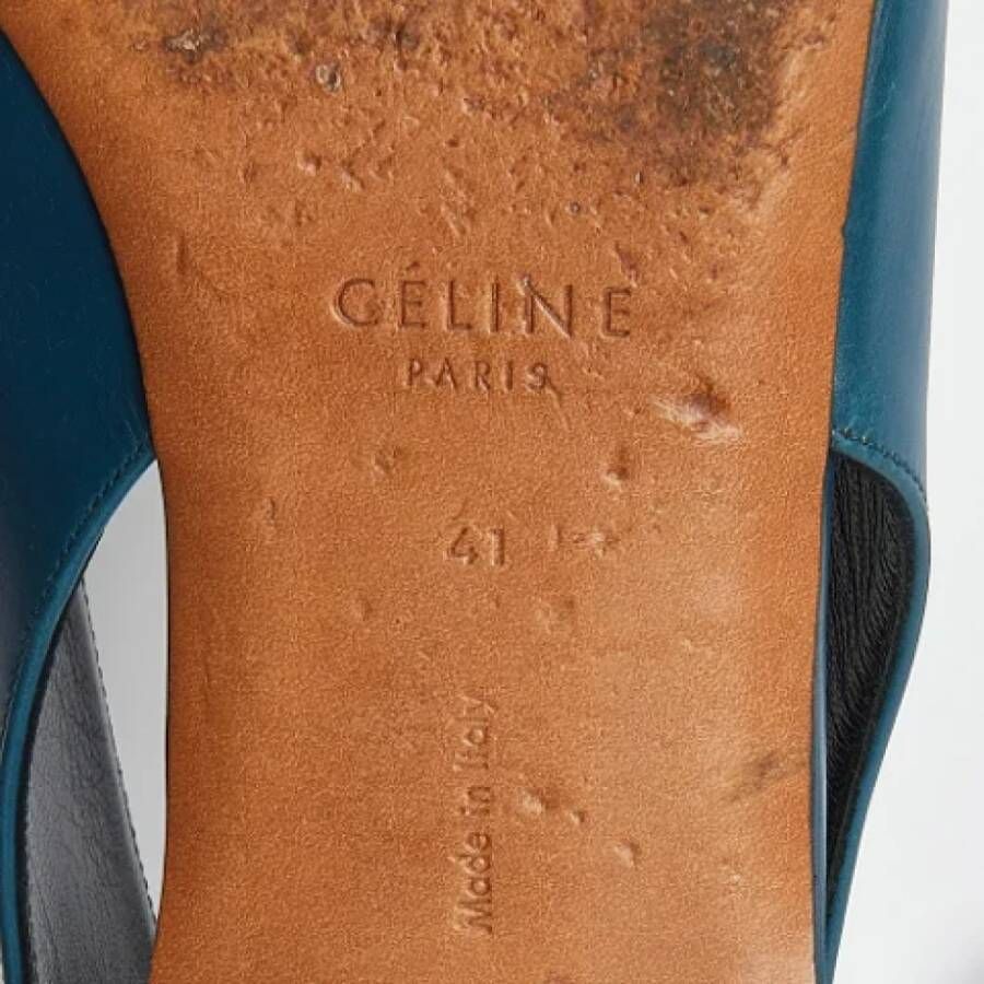 Celine Vintage Pre-owned Leather sandals Blue Dames