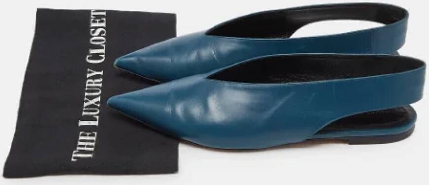 Celine Vintage Pre-owned Leather sandals Blue Dames