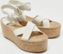 Celine Vintage Pre-owned Leather sandals White Dames - Thumbnail 4