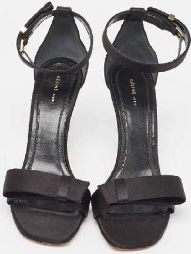 Celine Vintage Pre-owned Satin sandals Black Dames