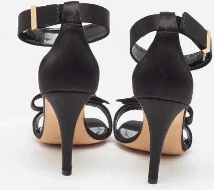 Celine Vintage Pre-owned Satin sandals Black Dames