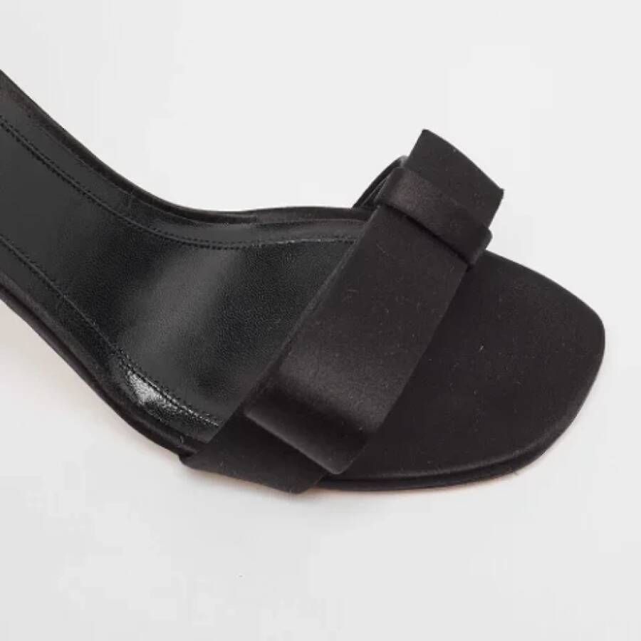 Celine Vintage Pre-owned Satin sandals Black Dames