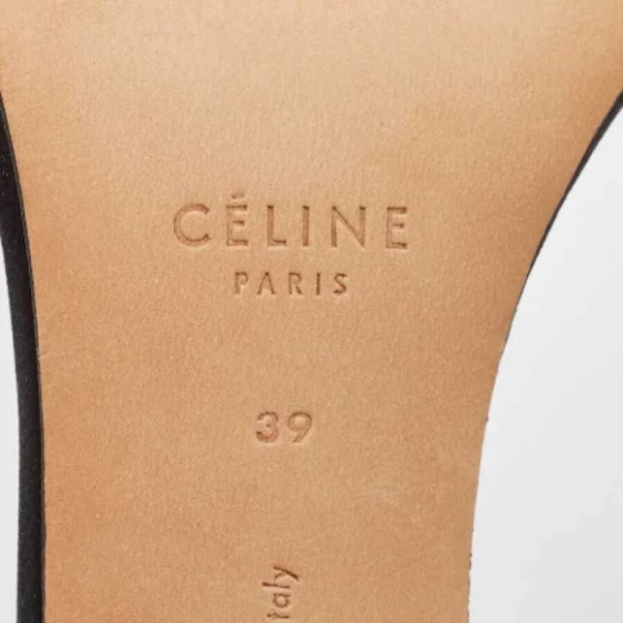 Celine Vintage Pre-owned Satin sandals Black Dames