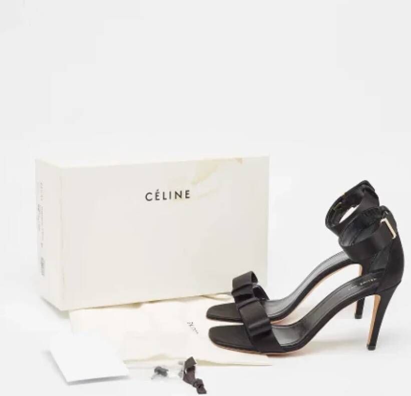 Celine Vintage Pre-owned Satin sandals Black Dames