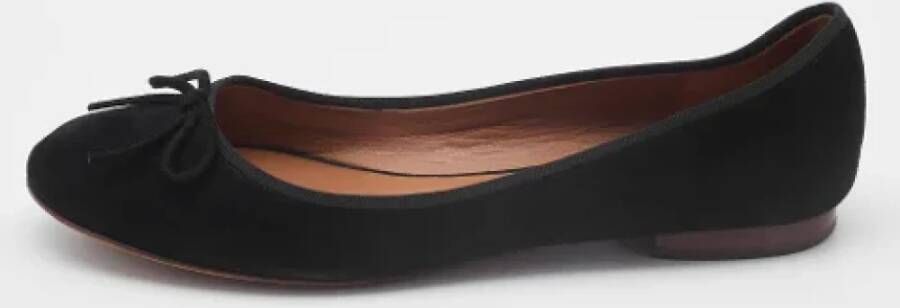 Celine Vintage Pre-owned Suede flats Black Dames