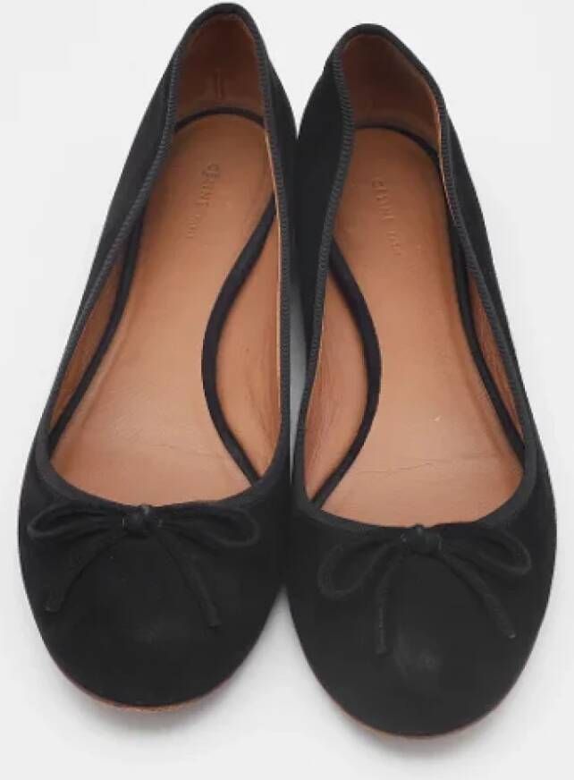 Celine Vintage Pre-owned Suede flats Black Dames