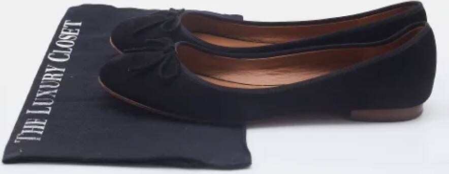 Celine Vintage Pre-owned Suede flats Black Dames