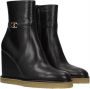 Celine Wedge Enkellaarzen met Logo Black Dames - Thumbnail 2